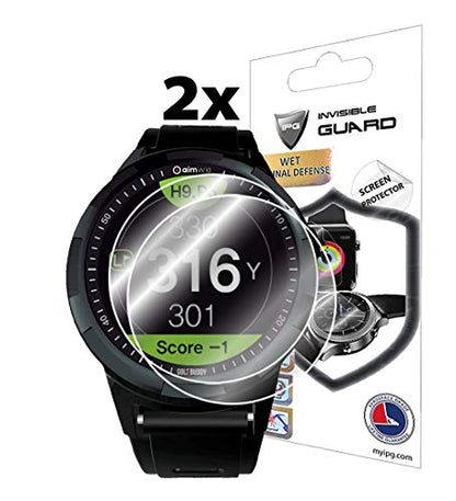 IPG for GOLFBUDDY aim W10 - aim W11 Golf GPS Smartwatch Screen Protector (2 Units) Invisible Ultra HD Clear Film Anti Scratch Skin Guard - Smooth/Self-Healing/Bubble -Free By