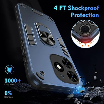 for Infinix Smart 8 X6525 Case,Compatible with Tecno Spark Go 2024 BG6 case Spark 20 KJ5/20C BG7 Case/Infinix Hot 40i X6528B Phone Case Cover Blue - color: HY-GZS-blue, size: Infinix Smart 8