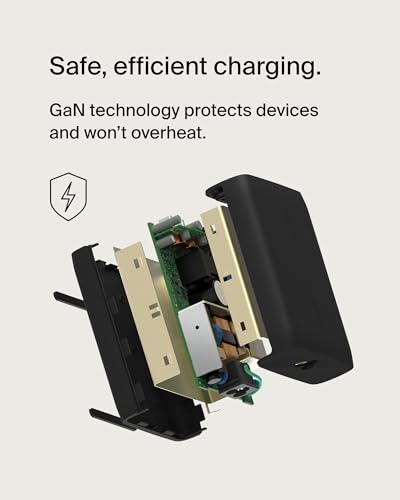 Belkin 200W 4-Port GaN USB C Charger Block, Fast Charging for MacBook - color: Black