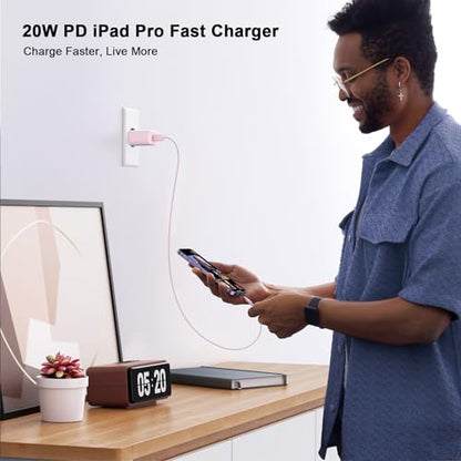 iPhone 17 16 15 Charger Fast Charging 10FT, 20W USB C Charger Block & Cable - color: Pink
