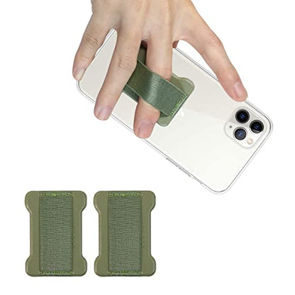 Universal Phone Grip for Smartphones - Phone Holder for Hand for Back of Phone - Wireless Charging Compatible (Green) - 2Pack - color: Green