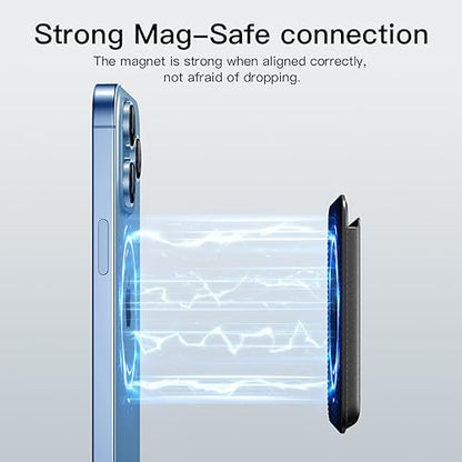 Magnetic Wallet Card Holder intended for Apple iPhone with Magsafe, Wallet for iPhone 17 16 15 14 13 12 Pro Max Air Plus Mini Series, Mag 3 Safe Wallet Stick on for Phone Case, Black Gold - color: Gold Black