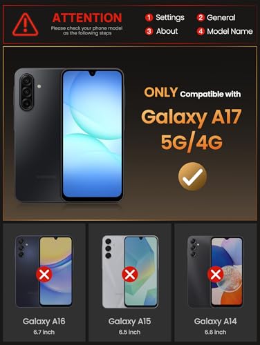 Vihibii for Samsung Galaxy A17 5G Phone Case Wallet with Card Holder, Black - color: Black, size: Samsung Galaxy A17