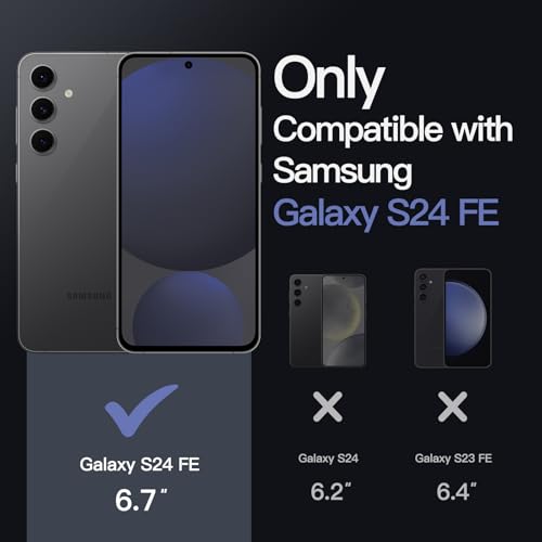 JETech Case for Samsung Galaxy S24 FE, Non-Yellowing Shockproof Bumper Protective Phone Cover, Anti-Scratch Hard PC Back (Black) - color: Black, size: Galaxy S24 FE