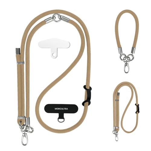 Phone Lanyard, 3 Ways to Wear: Crossbody, Neck and Wrist Strap - color: Khaki