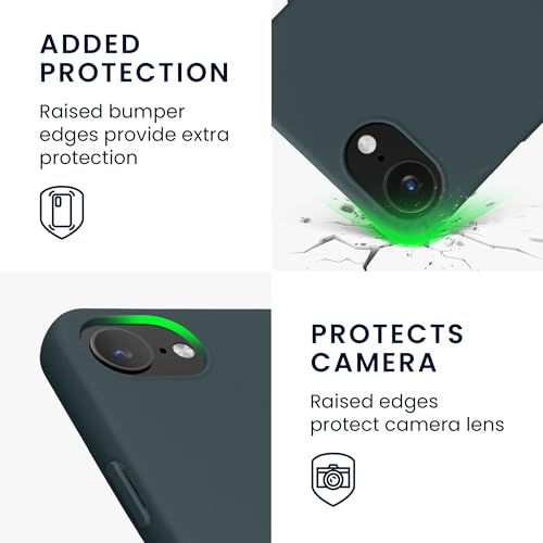 kwmobile Case Compatible with Apple iPhone 17e / iPhone 16e Case - Slim Protective TPU Silicone Phone Cover - Dark Slate - color: Dark Slate, size: iPhone 17e / iPhone 16e