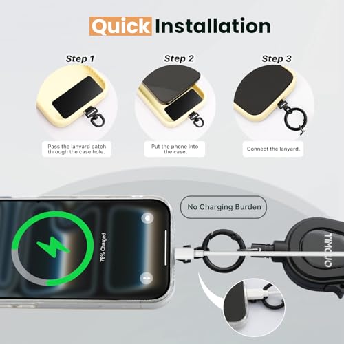 TiMOVO Retractable Phone Lanyard