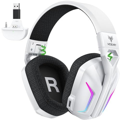 WESEARY Wireless Gaming Headset for Xbox Series X|S, 2.4GHz Ultra-Low Latency Headset with Noise Cancelling Mic for PC, PS5, PS4, Switch, Mac, 3D Surround Sound, Bluetooth 5.4, 50H Battery