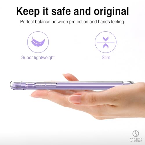 ONES Clear Case for iPhone 11 Anti-Yellowing Crystal Clear Case, Military-Grade Shockproof Slim Transparent Phone Cover with Camera Guard - color: HD High Transparency, size: iPhone 11