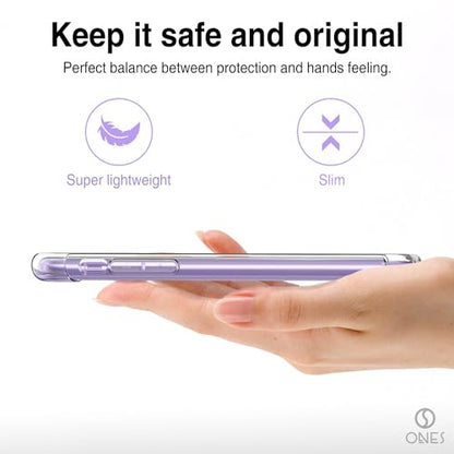 ONES Clear Case for iPhone 11 Anti-Yellowing Crystal Clear Case, Military-Grade Shockproof Slim Transparent Phone Cover with Camera Guard - color: HD High Transparency, size: iPhone 11