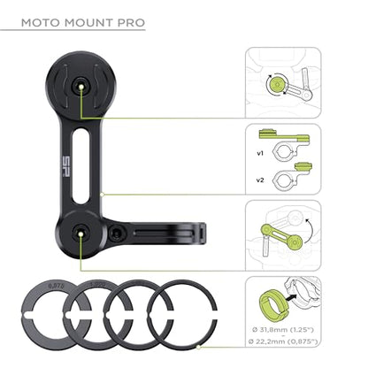 SP CONNECT Moto Bundle II AVM Xtreme | SPC+ |Compatible with iPhone 15 Pro Max | Phone Mount for Motorcycle | Motorcycle Phone Holder | Handlebars - style: for iPhone 15 Pro Max