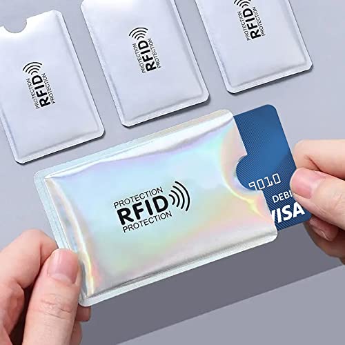 Shudyear Rfid Wallet Women Card Sleeves,Rfid Blocking Sleeves Card Holder,10pcs For Credit Card Protector Set Rfid Identity Card Protector Easily Into Your Wallet(colorful)