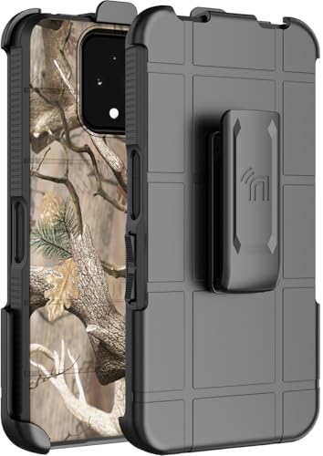 Case and Holster Combo for Sonim XP Pro 5G Phone - Bush Camo Design | Compatible with MagSafe, Magnetic, Rugged Cover, Enhanced Grip, with Belt Clip Holder, Ratchet Rotation - color: Camo
