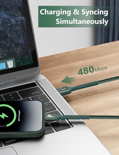 iPhone Charger Cable 2Pack 10FT, [Apple MFi Certified] Lightning Cable - color: Green, size: 10FT, style: USB A to Lightning