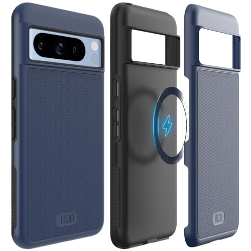 TUDIA MergeGrip [Magsafe Compatible] Designed for Google Pixel 8 Pro Case (2023) - Dual Layer [Military Grade] Shockproof Slim Rugged Tough Heavy Duty Phone Cases - Indigo Blue - color: Indigo Blue, size: Magnetic Pixel 8 Pro