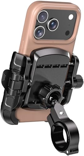 Kewig Motorcycle Phone Mount Holder with Aluminum Alloy Mounting Base
