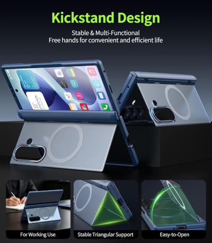 Cozycase for Samsung Galaxy Z Fold 8 Ultra /Z Fold 7 Case with Kickstand - color: Blue