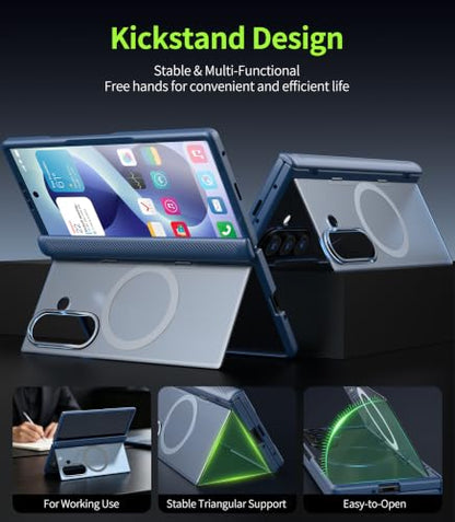 Cozycase for Samsung Galaxy Z Fold 8 Ultra /Z Fold 7 Case with Kickstand - color: Blue