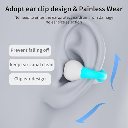 AI Language Translation Real Time Open Ear Bone Conduction Headphones, Bluetooth Clip On Earbuds Comfort with Digital Display Charging Case Sport Earphones for Running Fitness Exercise