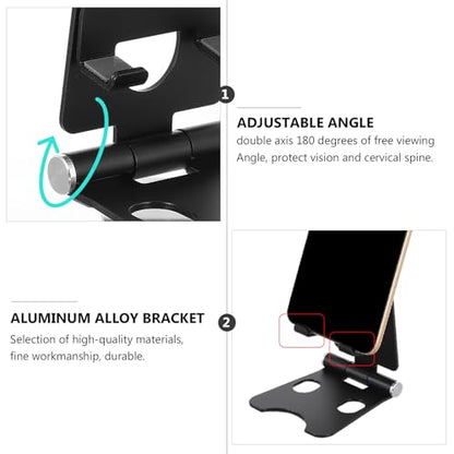Happyyami Portable Phone Holder Foldable Aluminum Alloy Stand for Tablet