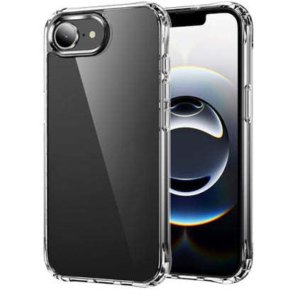 DEERLAMN Clear Case for iPhone 17E/iPhone 16E 6.1-Inch, Military Grade Drop Protection Anti-Scratch Transparent Ultra Slim Non-Yellowing Shockproof Protective Phone Cover - size: iPhone 16E 6.1-Inch