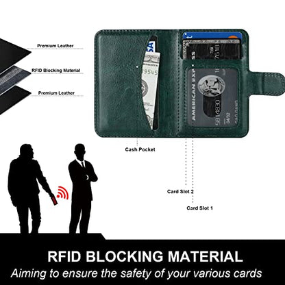 Bocasal for MagSafe Card Wallet for iPhone, Dark Green - color: Dark Green