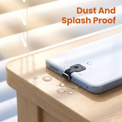 4 Pack USB-C Dust Plug Cover, Anti-Lost Aluminum Alloy Charging Port Covers