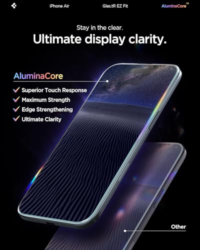 Spigen GlasTR EZ FIT Tempered Glass Screen Protector for iPhone Air - size: iPhone Air