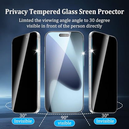 3 Pack Privacy Screen Protector for iPhone 17 Pro Max - size: 17 Pro Max 3PCS