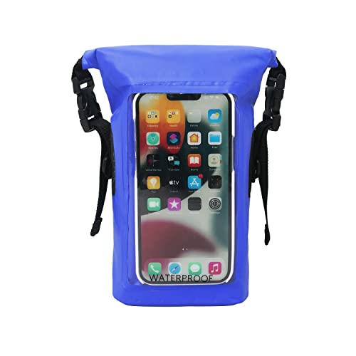 geckobrands Waterproof Phone Tote with 2L Dry Bag and Adjustable Strap – Protect Your Phone and Valuables While on The Go Royal Blue - color: Royal Blue