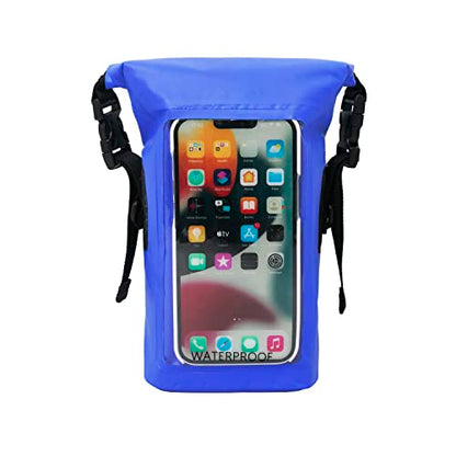 geckobrands Waterproof Phone Tote with 2L Dry Bag and Adjustable Strap – Protect Your Phone and Valuables While on The Go Royal Blue - color: Royal Blue