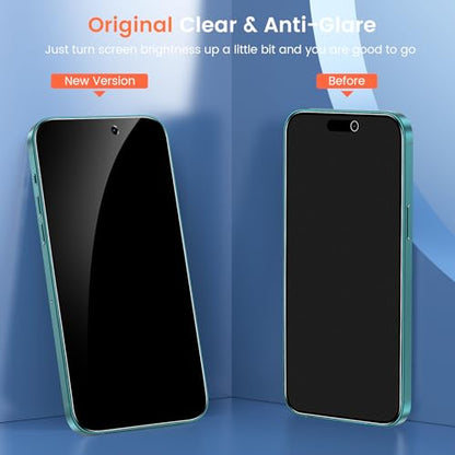 Fotbor for 2Pack iPhone 16 Plus Privacy Screen Protector with 2Pack Camera Lens Protector, Anti Spy 9H+ Tempered Glass with Easy Installation Kit, No Bubble - size: iPhone 16 Plus-6.7 inch