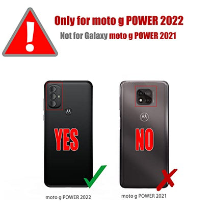 Moto G Power 2022 Wallet Case with [RFID Blocking],Black | Card Holder, Kickstand, Magnetic, Soft Leather Flip Case Wallet for Moto G Power 2022 6.5 Inch - color: Black, size: Moto G Power 2022 6.5 inch