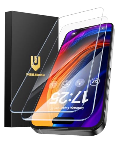 UNBREAKcable 2-Pack Screen Protector for iPhone 15 Pro,Tempered Glass - size: iPhone 15 Pro
