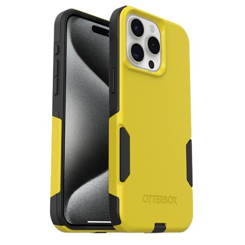 OtterBox iPhone 15 Pro Max (Only) - Commuter Series Case - Night Reverse (Yellow & Black) - Slim & Tough - Pocket-Friendly - with Port Protection - color: Yellow & Black