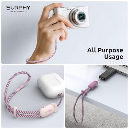SURPHY 3 Pack Phone Wrist Strap, Phone Lanyard with Cellphone Tether Tab - color: A- Pink & Lilac & Lilac Purple