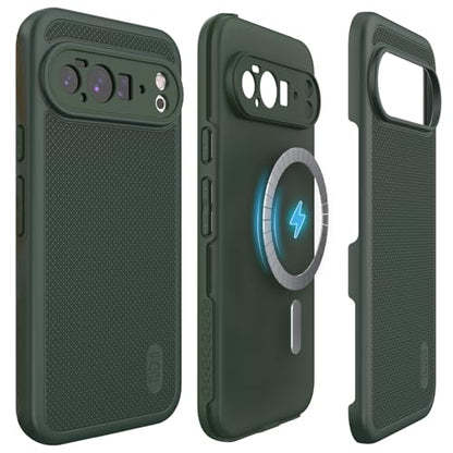 TUDIA MergeGrip [Compatible with Magsafe & Pixelsnap] for Google Pixel 10 Pro XL Case 2025, [Military Grade] Dual-Layer Shockproof Slim Non-Slip Heavy Duty Protective Phone Cases – Pine Green - color: Pine Green, size: Pixelsnap 10 Pro XL