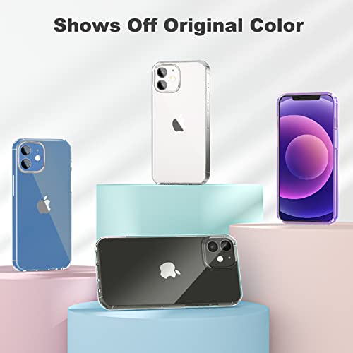 JJGoo Compatible with iPhone 12 Case & 12 Pro Case Clear Soft Transparent Shockproof Protective Slim Thin Bumper Phone Cover for 12 and 12 Pro - 6.1 inch - color: Clear