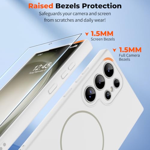 zapica Magnetic for Samsung Galaxy S23 Ultra Case, White - color: White, size: Samsung Galaxy S23 Ultra 6.8''