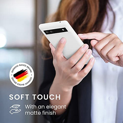 kwmobile Case Compatible with Google Pixel 6a Case - Soft Slim Protective TPU Silicone Cover - White Matte - color: white matte