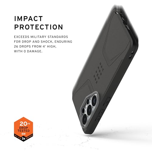 URBAN ARMOR GEAR UAG for Samsung Galaxy S26 Ultra Case 6.9" Civilian - Magnetic Charging Compatible Rugged Military Drop Tested Protective Cover, Black - color: Civilian - Black