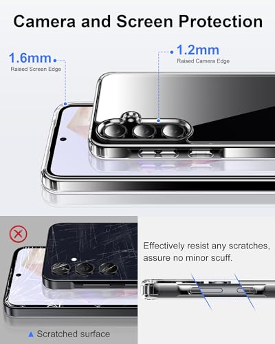 HOOMIL Case for Samsung Galaxy A35, Non-Yellowing, Drop Protection, Anti-Scratch Transparent Hard Back Phone Cover - Crystal Clear - color: Clear, size: A35 5G