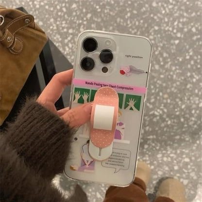 4 Pieces Bandage Phone Grip Holder Cute Cell Phone Grip Stick Telescopic Finger Strap Stand Universal Finger Kickstand for Most Smartphones
