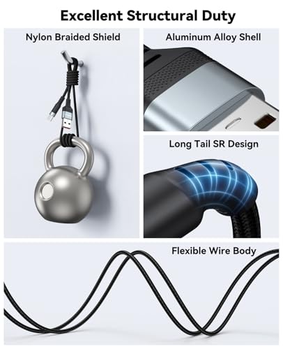 12FT USB C Cable Extra Long, 18W Charging USB A to USB-C Charge Cord 12Foot - size: 12 Feet