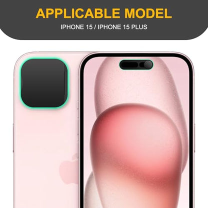 3 Pack Privacy Cover Compatible for iPhone 15/iPhone 15 Plus with 2 Front Camera Privacy Cover, Anti-Spy Camera Cover, Easy-Adhesive Design, Safeguard on iPhone 15/15 Plus.Black - size: iPhone 15/iPhone 15 Plus