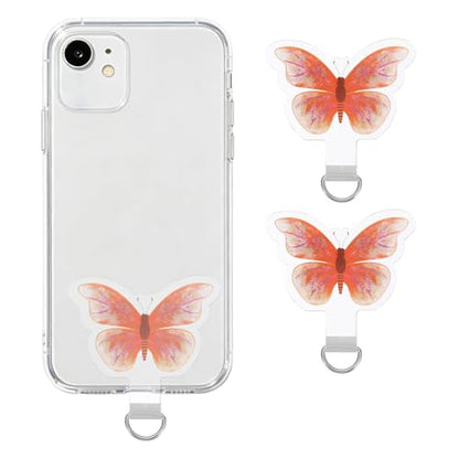uxcell Phone Tether Tab Universal Butterfly - color: Orange