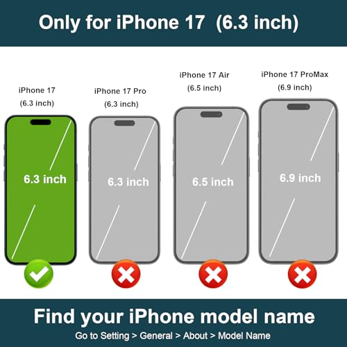 Folosu for iPhone 17 Case Wallet with Card Holder, Finger Ring Cover White - color: White