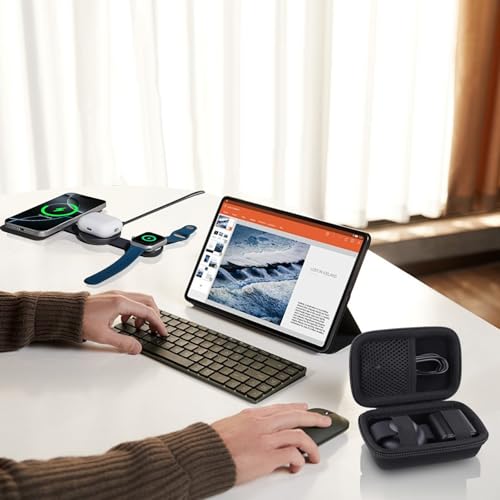 co2CREA Case for Anker MagSafe UFO 3-in-1 Wireless Charger Station, Black - color: Black Case