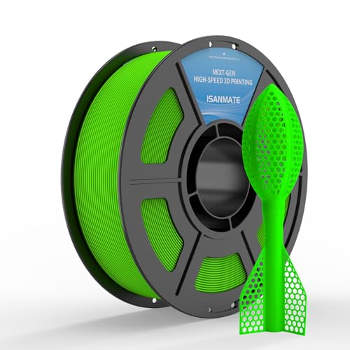 iSANMATE HS TPU Filament 1.75mm, Green TPU 95A HF High Speed, 1kg | Flexible Tough Wear-Resistant Elastic; HF TPU 50-200mm/s; Compatible with Bambu Lab and Most FDM 3D Printer; for TPU Beginner - color: Green, size: TPU-HS-95A