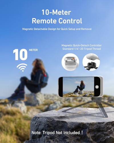 TELESIN Magnetic Phone Camera Grip & C03 Magnetic Selfie Light Creator Kit - color: White + Silver